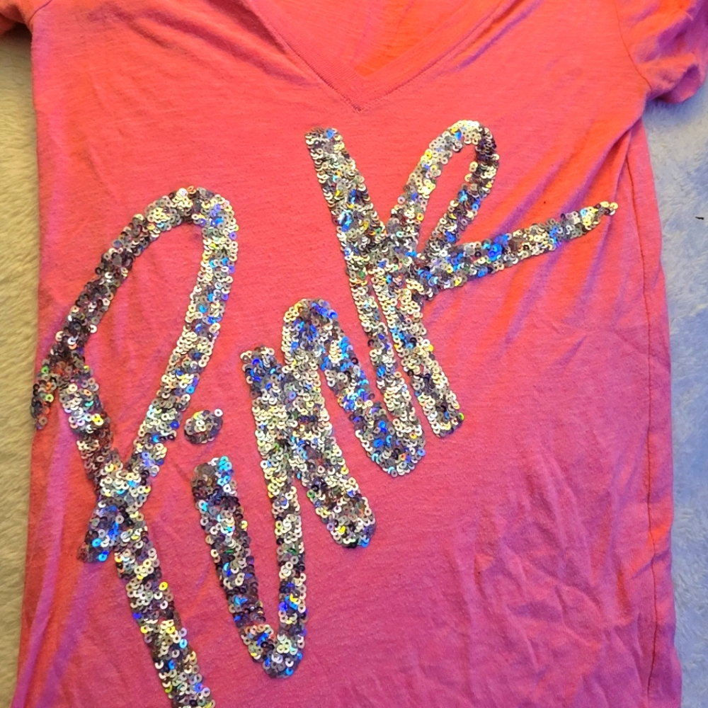 Victoria Secret Pink Sequin Tshirt